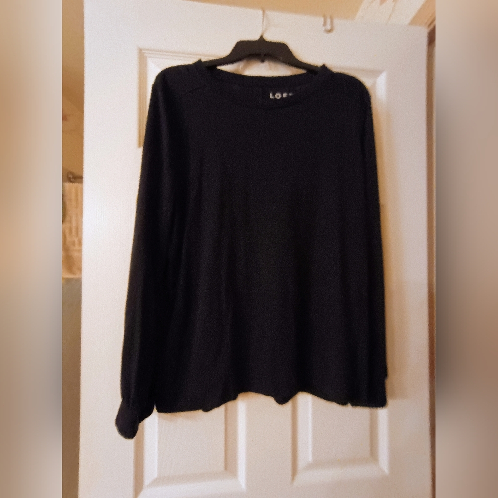 Loft Women's Black Long Sleeved Top